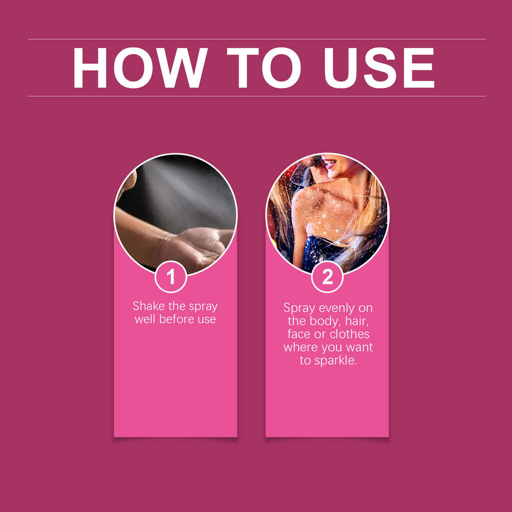 EELHOPE Stage Ball Festival Carnival Hair Body Glitter Shimmer Makeup Spray S260202