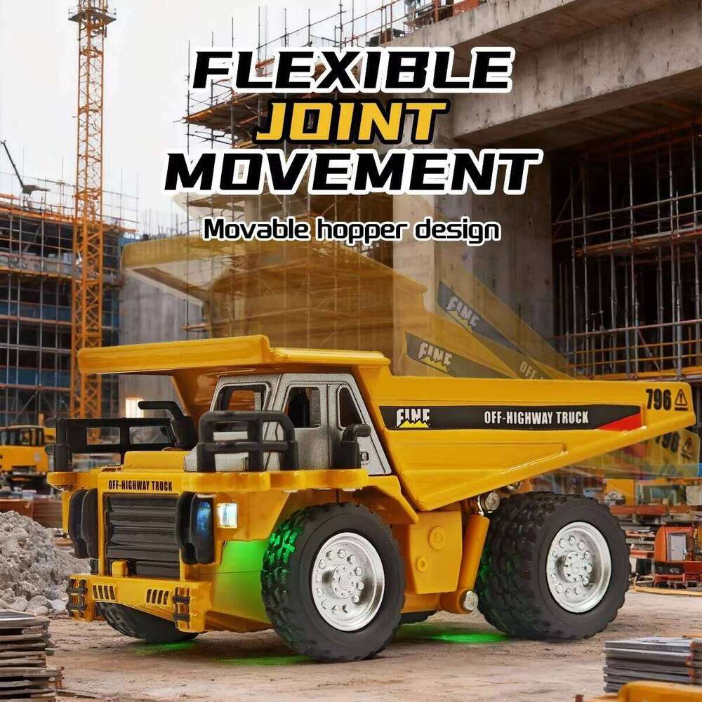 2025 new desktop engineering Dump truck 1:64 mini four-wheel drive drift full proportion remote control car Y260131
