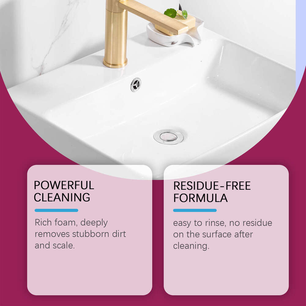 Jue-Fish Foam Cleaning Bathroom Glass Door Bathtub Water Stains Cleaner S260202