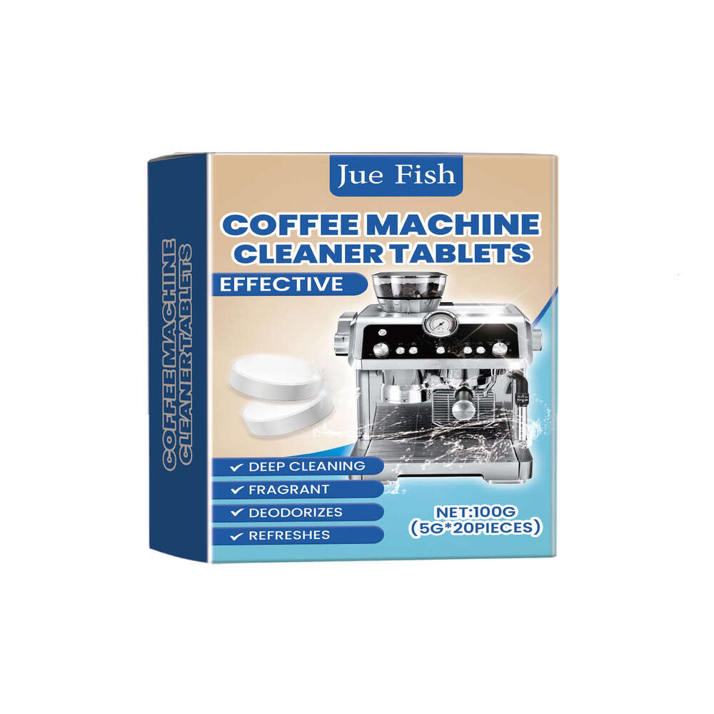 Jue-Fish Effervescent Tablets Cleaning Coffee Machine Stains Dirt Renovation Maintenance Cleaner S260202