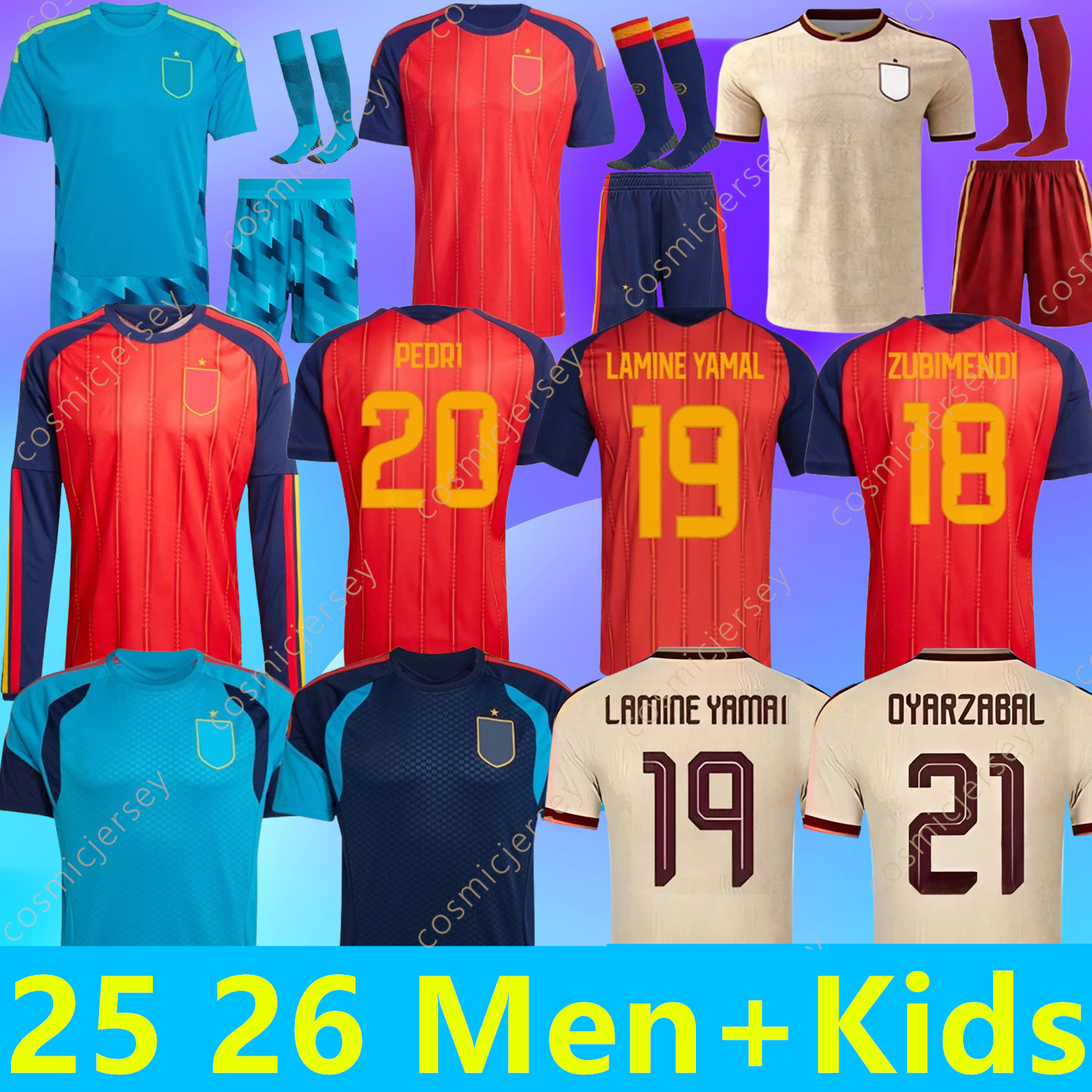 spain world cup 2026 Jerseys Soccer MORATA FERRAN CARVAJAL 2026 2027 National Team Football shirts Men Kids Kit LAMINE YAMAL Espana RODRI OYARZABAL OLMO FINAL home