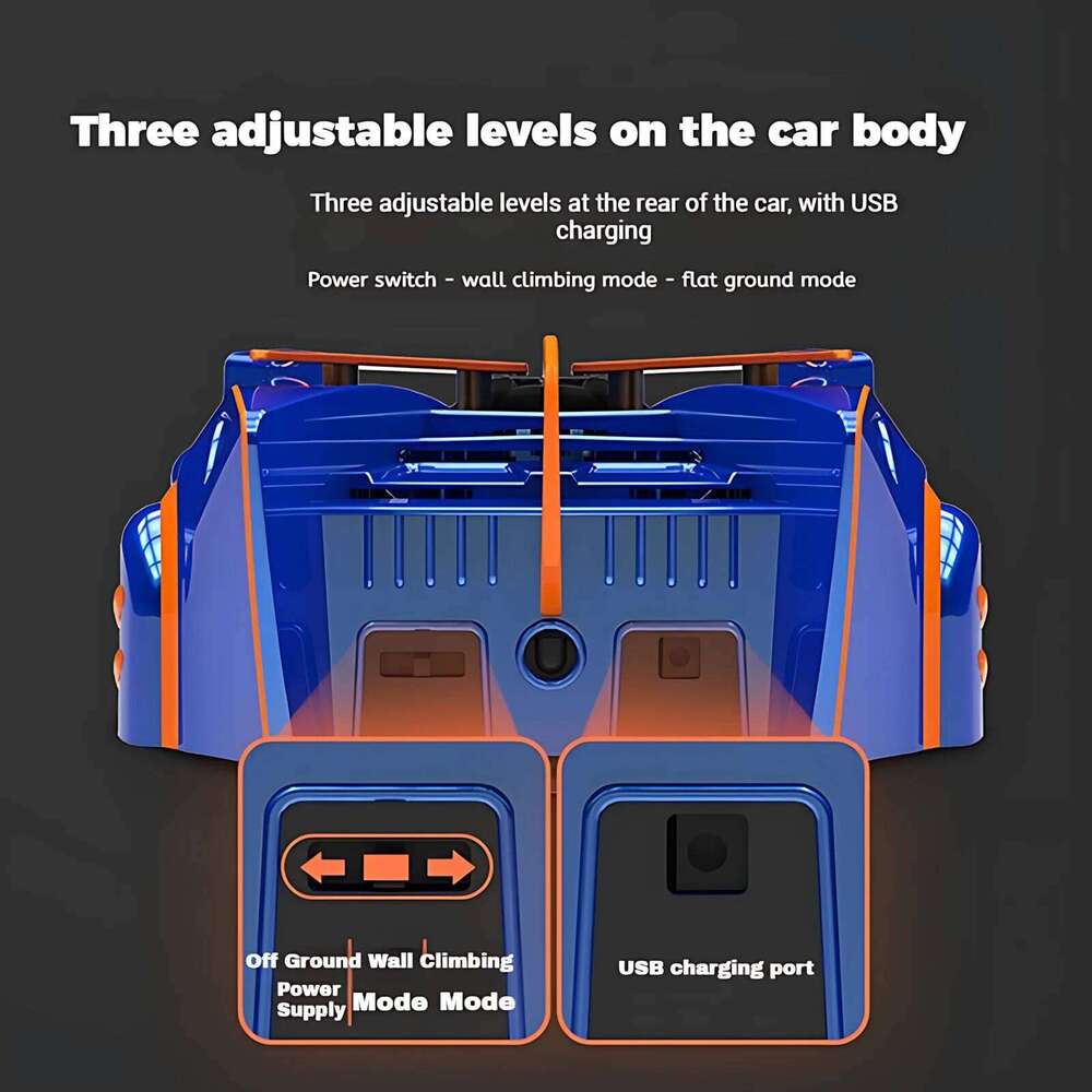 Infrared Laser RC Wall Climbing Car 2.4GHz Remote Control Anti-Gravity Ceiling Drift Stunt Racing Vehicle with Lights Kids Toys Y260131