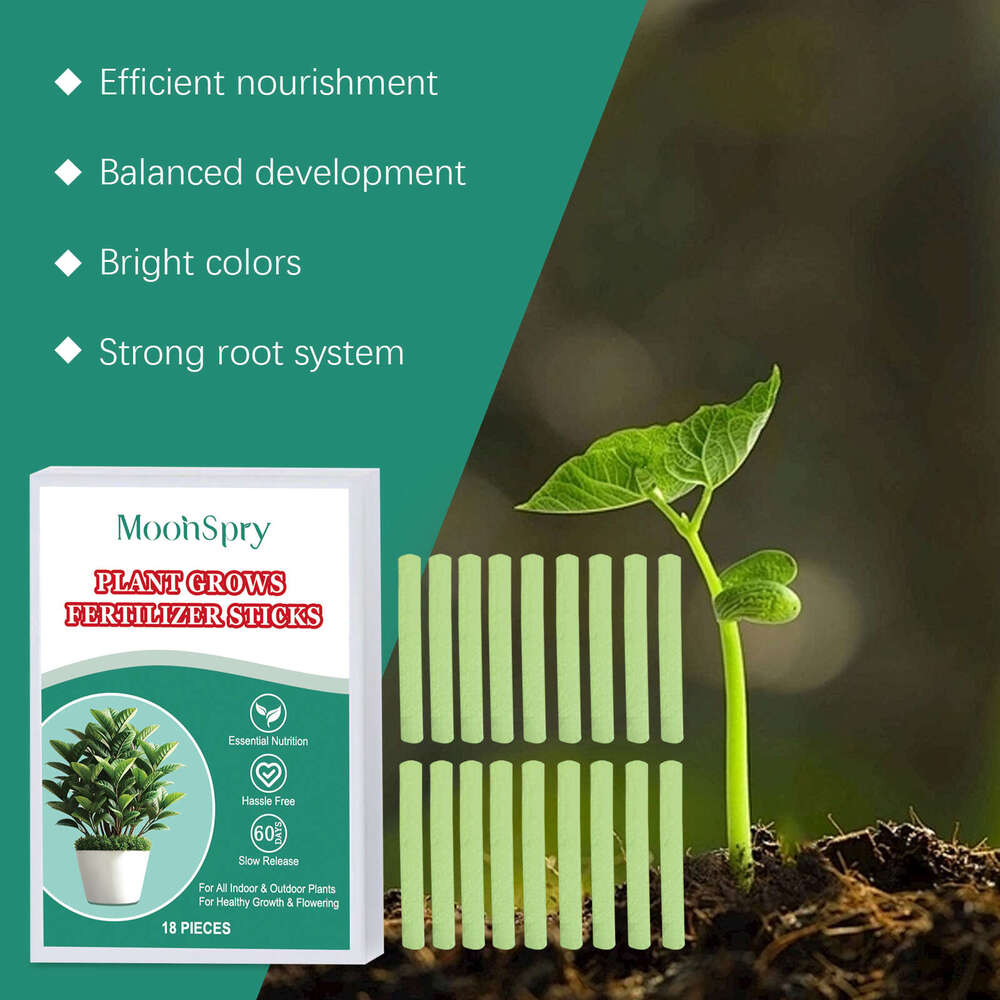 MoonSpry Slow Release Nutrient Seaweed Plant Growth Gardening Fertilizer Stick S260202