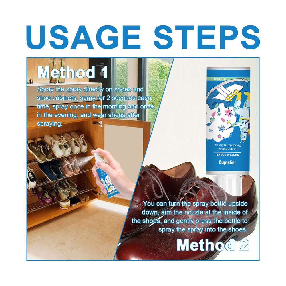 Jaysuing Sock Deodorizing Spray Sneaker Cleaner Odor Dry and Fragrant Shoe Cabinet Freshener S260202
