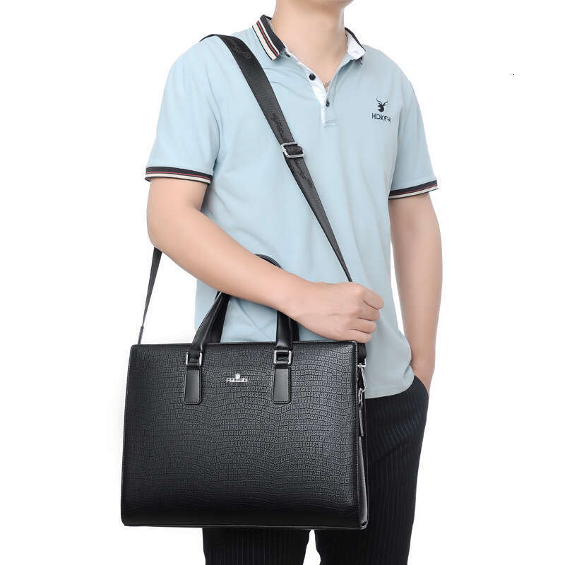 Luxury Shoulder Bags Totes Hobo Crocodile Pattern Briefcase Business Large Capacity Men S Bag Office Gift Multi Compartment Handbag Manufacturer SENYY