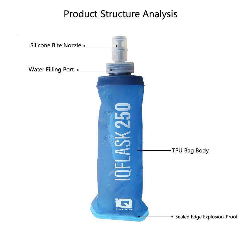Flexible TPU Sports Water Bottle, Foldable, Lightweight, Silicone Nozzle, BPA-Free, Hydration Flask for Outdoor Hiking and Runni Z260202