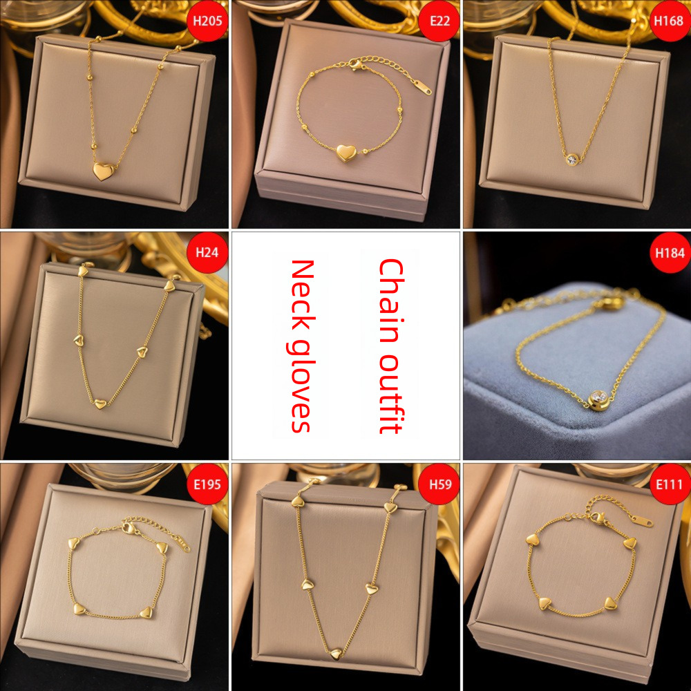 Designer Bracelet Europe And America Cross-border High-end Kgold Internet Celebrity Simple Luxury Bracelet Style Collarbone Necklace Luxury Jewelry