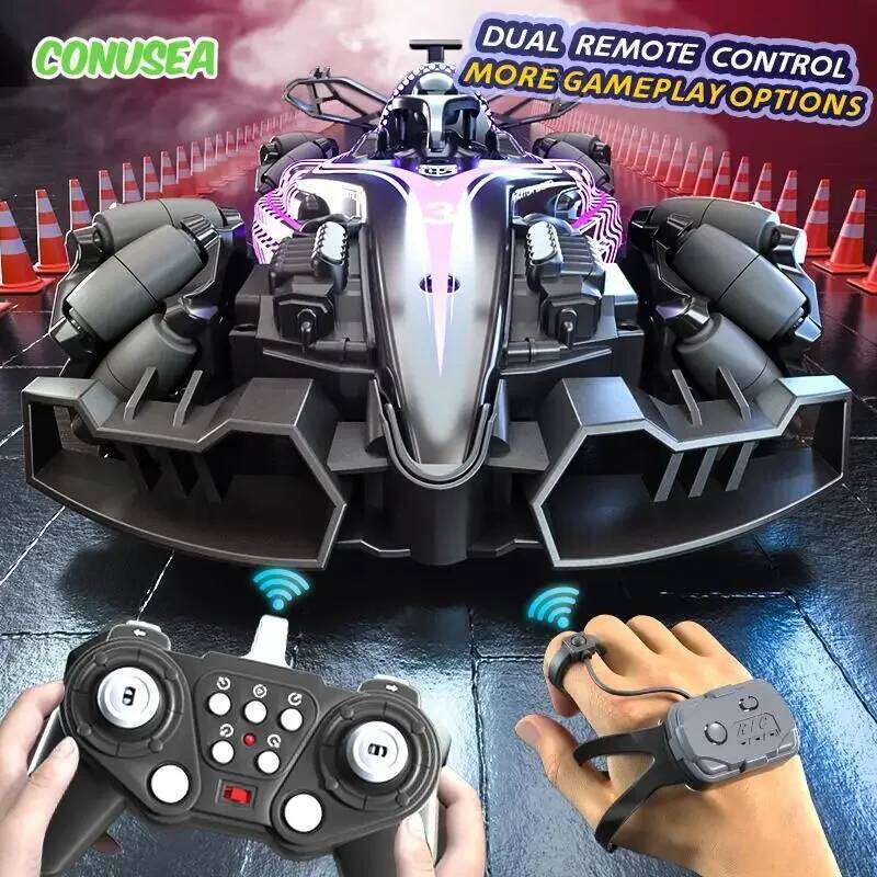 JJRC Rc Drift Car Racing Stunt Cars Sound Led Lights 2.4G Gesture Remote Control Spray Electric Vehicle Children Toys for Boys Y260131