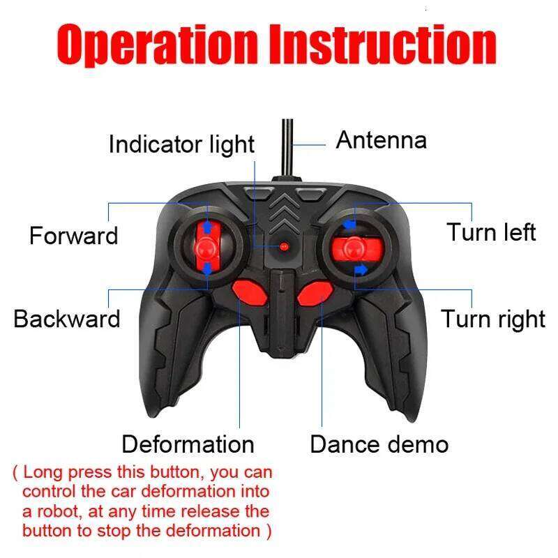 2-in-1 RC Robot, Remote Control Transforming Toy Vehicle, Deformation Racing Car Model, Automatic Conversion Kids Boys Gifts Y260131