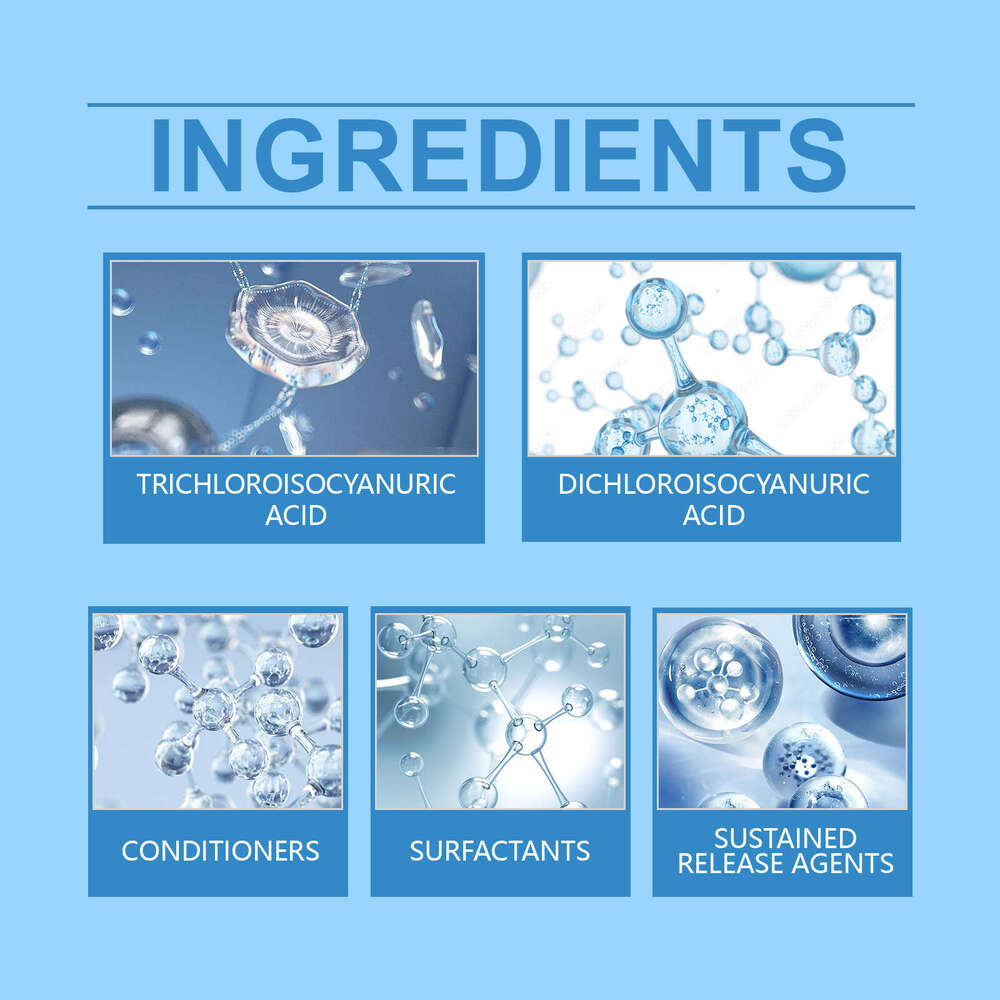 MoonSpry Slow Release Water Quality Stain Removal Deodorization Multi-Functional Cleaning Effervescent Tablets S260202