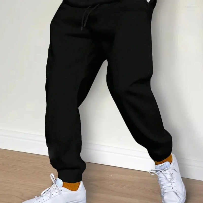 Men's Pants Mens Casual Autumn Winter Fleece Sweatpants Men Running Jogger Sports Gym Trousers Fashion Solid Color Workout Long