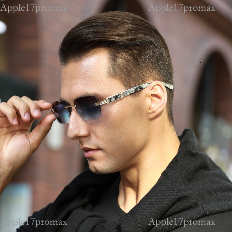 Luxury Brand Designer Cross-border New Sunglasses Cool Summer Frameless Diamond Cut Edge INS Style Sunglasses Fashion Item