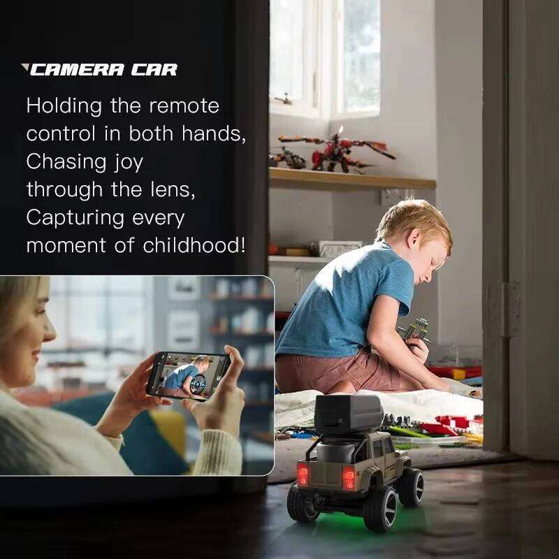 KF32 1:64 RC Mini Climbing Car With LED Light and HD Camera Radio Remote Control Cars Alloy Toy For Kids Christmas Holiday Gift Y260131