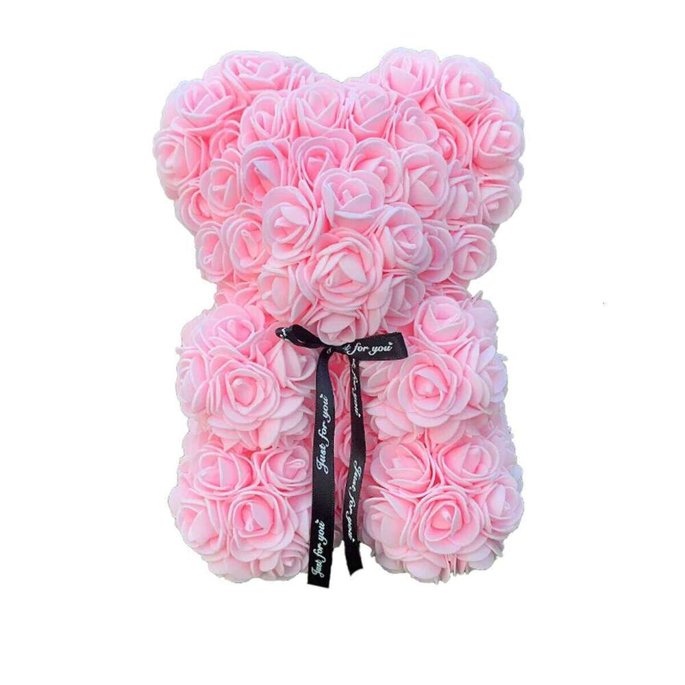 Dropshipping 25cm Rose Teddy Bears Artificial Flower Bear Of Roses For Women Valentine's Wedding Birthday Christmas Gifts 2026 Y260202