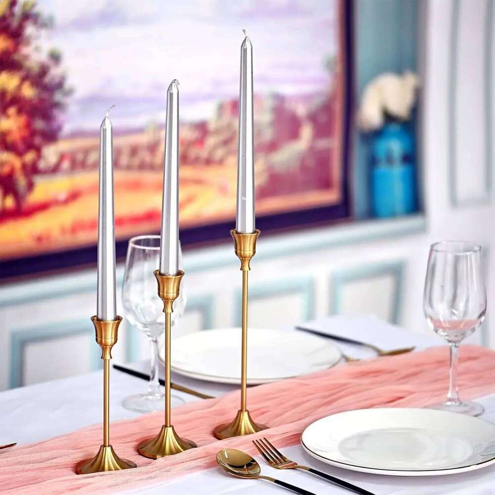 Metal Candle Holders Kit Set of 3 Wedding Table Decorative Stand For Party Dinning Home Creative Decor Candlestick Y260131