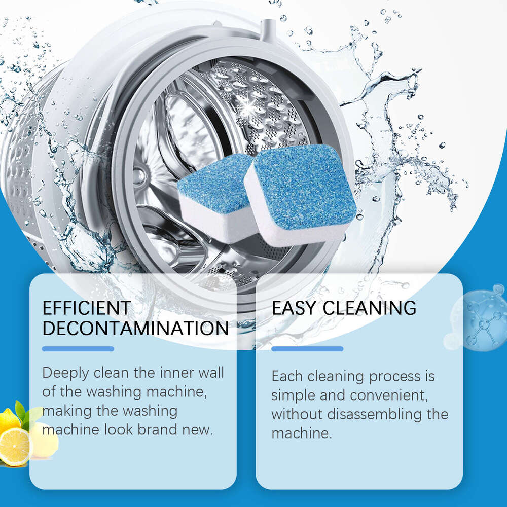 Jakehoe Washing Machine Effervescent Dirt Odor Removal Fragrance Roller Drum Cleaning Tablets S260202
