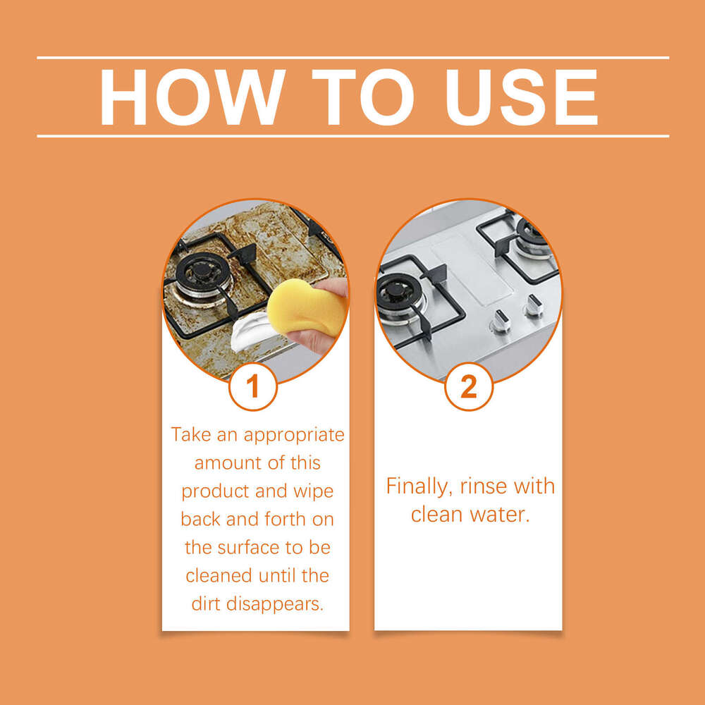 Coconut Remover Kitchen Heavy Oil Stain Multi-purpose Polishing Paste Degreaser Surface Cleaner S260202