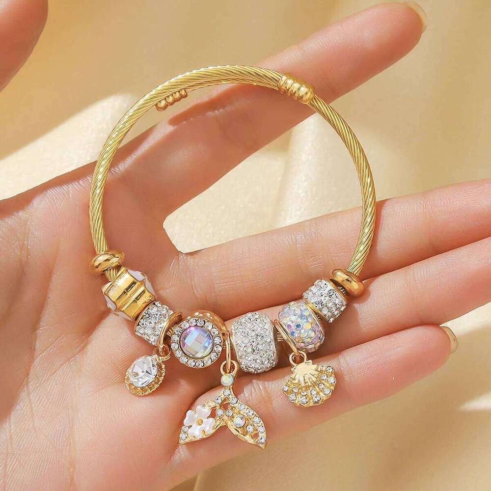 1PC Women's Fashion Pan Family Multi Element Beaded Bracelet Jewelry Accessories Suitable for Date, Party, Festival Gifts H260202