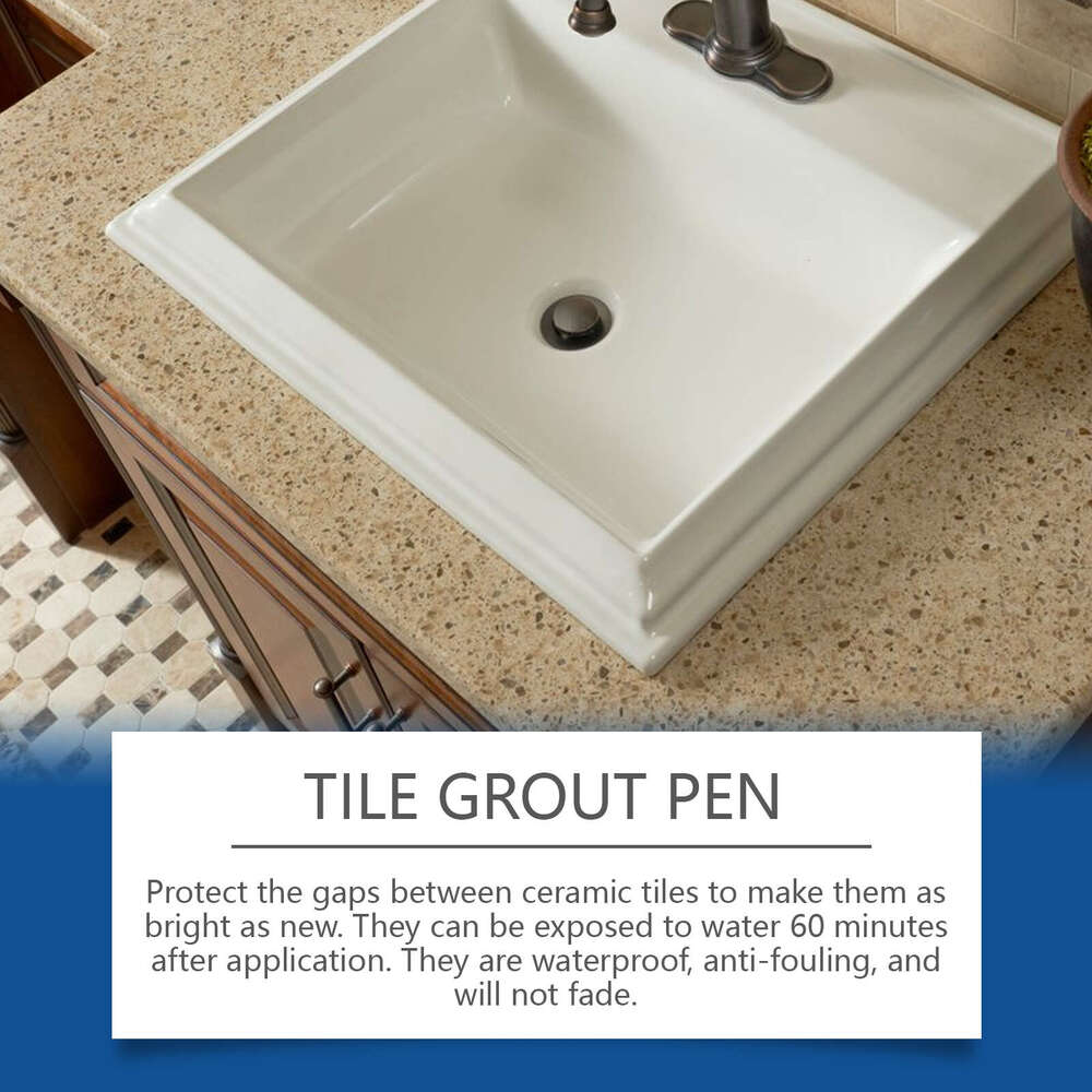 Tile Grout Pen Waterproof Mildewproof Long-lasting Durable for Beautiful and Neat Home Space S260202