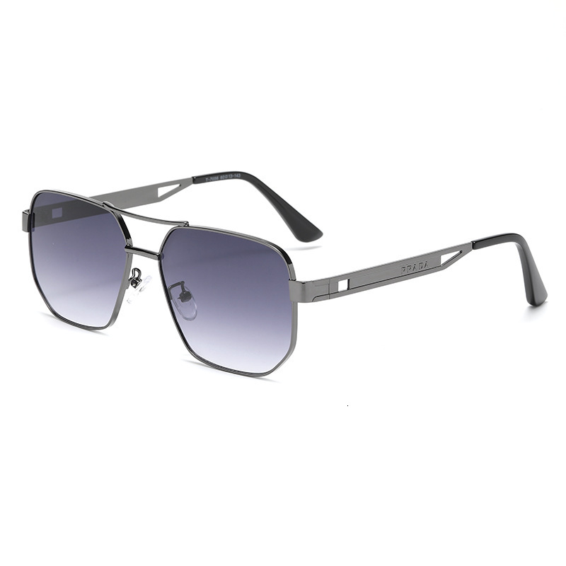 New Men's Metal Square Frame Driving UV Protection Glasses Fashion Street Style Sunglasses for Women Trendy