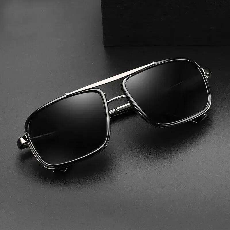 Polarized Punk Sunglasses Men Vintage Fashion Steampunk Square Sun Glasses Male Driving Googles Summer Travelling Shades UV400 H260202