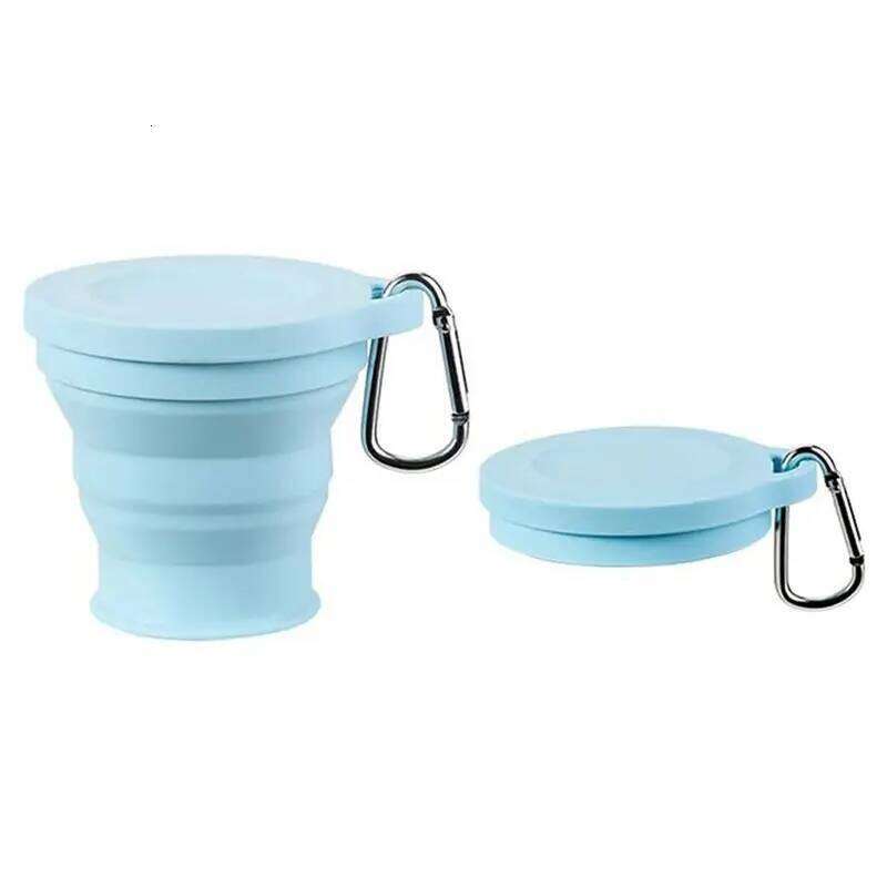 AWAH Water Outdoors Folding With Hanging Hole Travel Portable Washing Fashion Silicone Cup Z260202
