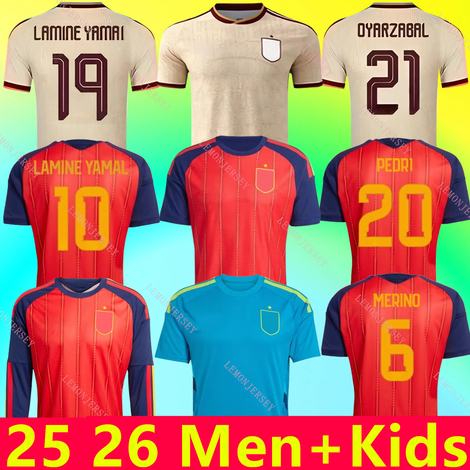 world cup 2026 Spainish Soccer jerseys player fans Lamine Yamal FOOTBALL Shirts Espana 25 26 27 camiseta futbol FERRAN MORATA RODRIGO long men kids SpaINS Pedri Olmo