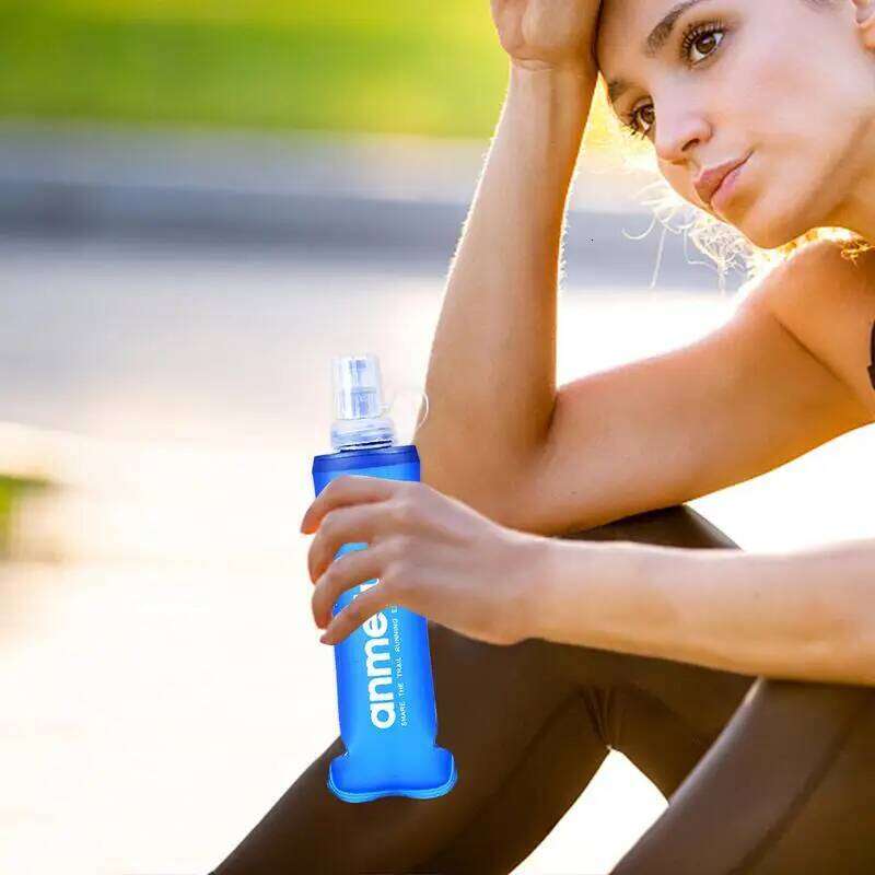 250ml 500ml Soft Flask Folding Collapsible Running Hydration Pack Water Bottle thermos for water camping supplies Z260202