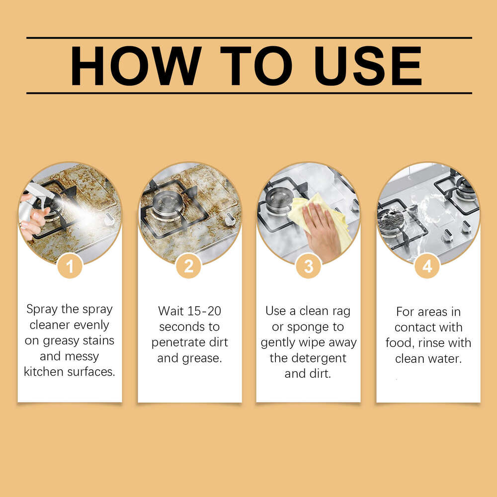 Removal Kitchen Multi-Functional Countertop Oven Oil Stain Remover Cleaning Spray S260202
