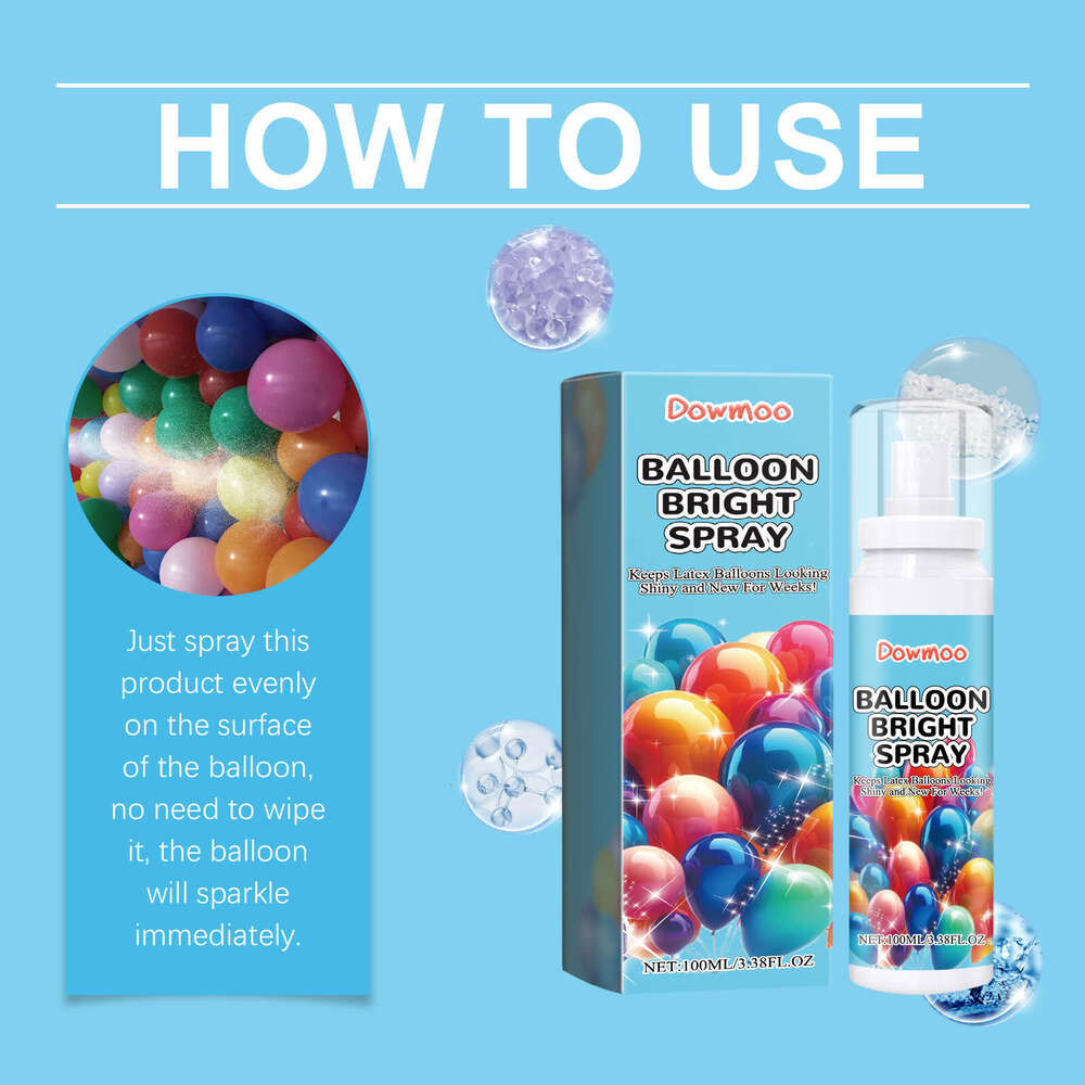 Dowmoo Spray Anti-Oxidation Maintains Balloon Appearance Brightness Enhances Gloss Scene Decoration S260202