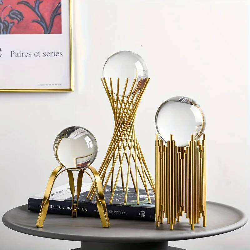 Nordic minimalist metal crafts abstract art ornaments porch living room TV cabinet office desktop creative home decoration Y260202