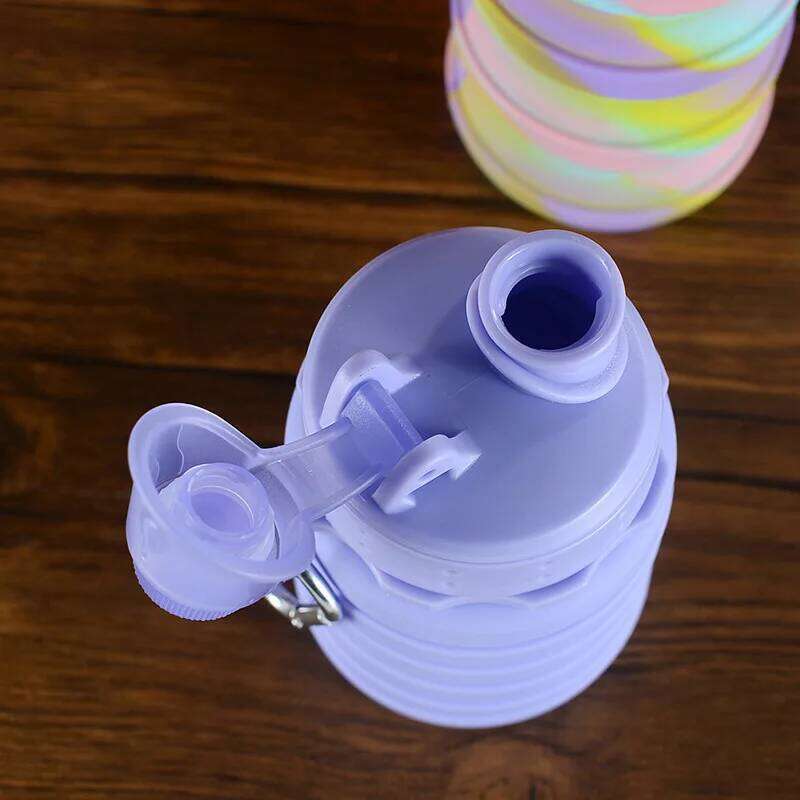 Outdoors Folding with Hanging Hole Creative Water Cup Portable Washing Fashion Travel Sport Silicone Cups Z260202