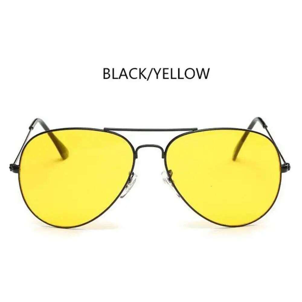 Pilot Yellow Sunglasses Women Day Night Vision Classic Brand Designer Male Sun for Driving Clear Lens Glasses H260202