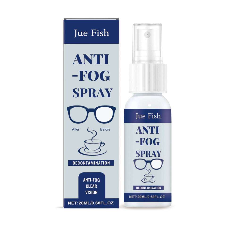 JUE FISH Anti-Fog Spray Glasses Anti-Fogging Cleaner Lenses Clear Vision Waterproof Portable Defogger S260202