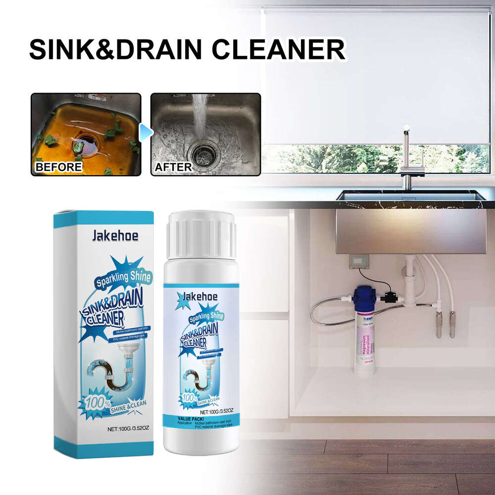 JAKEHOE Pipe Cleaner Kitchen Sink Toilet Drain Blockage Odor Removal Cleaning Agent S260202