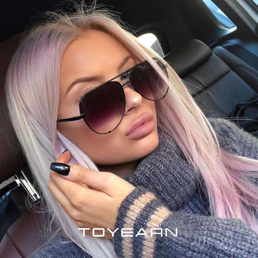 2024 New Fashion Brand Designer Ladies Pilot Sunglasses Women Men Goggle Gradient Sun Glasses For Female Mirror Shades UV400 H260202