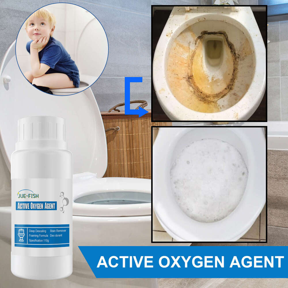 Jue-Fish Active Oxygen Bathroom Descaling Cleaner Household Toilet Cleaning Agent S260202