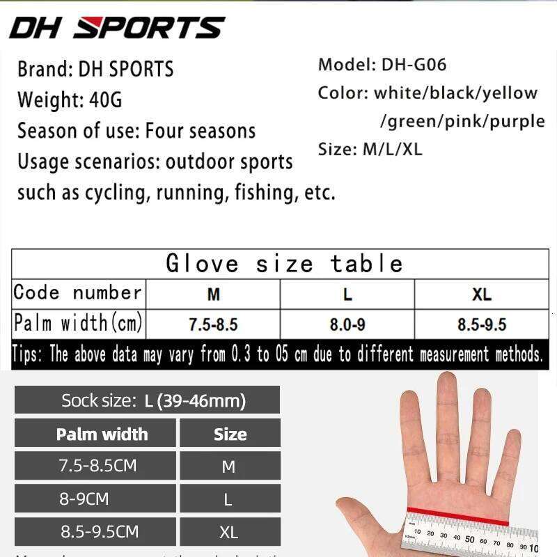DH SPORTS Professional Men Women Half Finger Cycling MTB Road Riding Fishing Anti-Slip Camping Hiking Gloves Nylon XJ260202