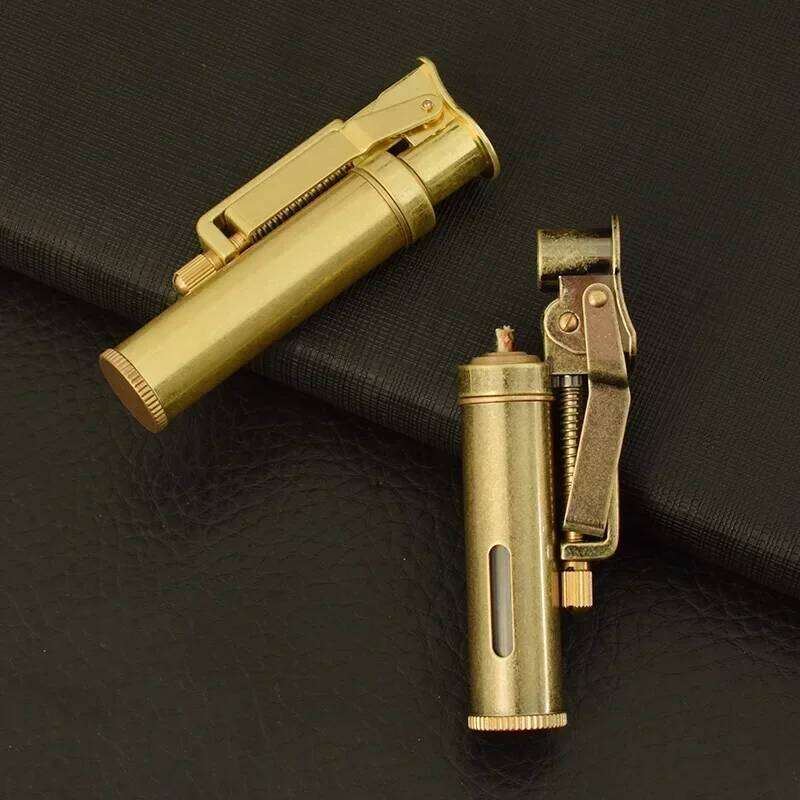 Creative Vision Transparent Large-capacity Retro Grinding Wheel Old-fashioned Nostalgic Lighter Mens Gift W260202