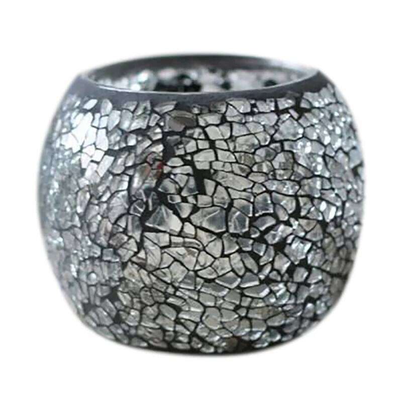 Mosaic Glass Candlestick Creative Candle Holder Tea Light Candelabra Wedding Party Home Table Romantic Decorations Y260131