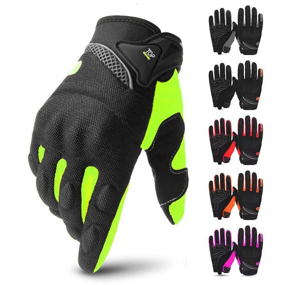 Motorcycle Full Finger Cycling ATV MTB Guantes Moto Touch Screen Motorbike Racing Gloves For Men Women XJ260202
