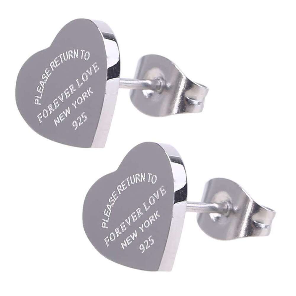 European and American Stainless Forever Love Pendant Women's Fashion Titanium Steel Peach Heart Collarbone Chain Necklace