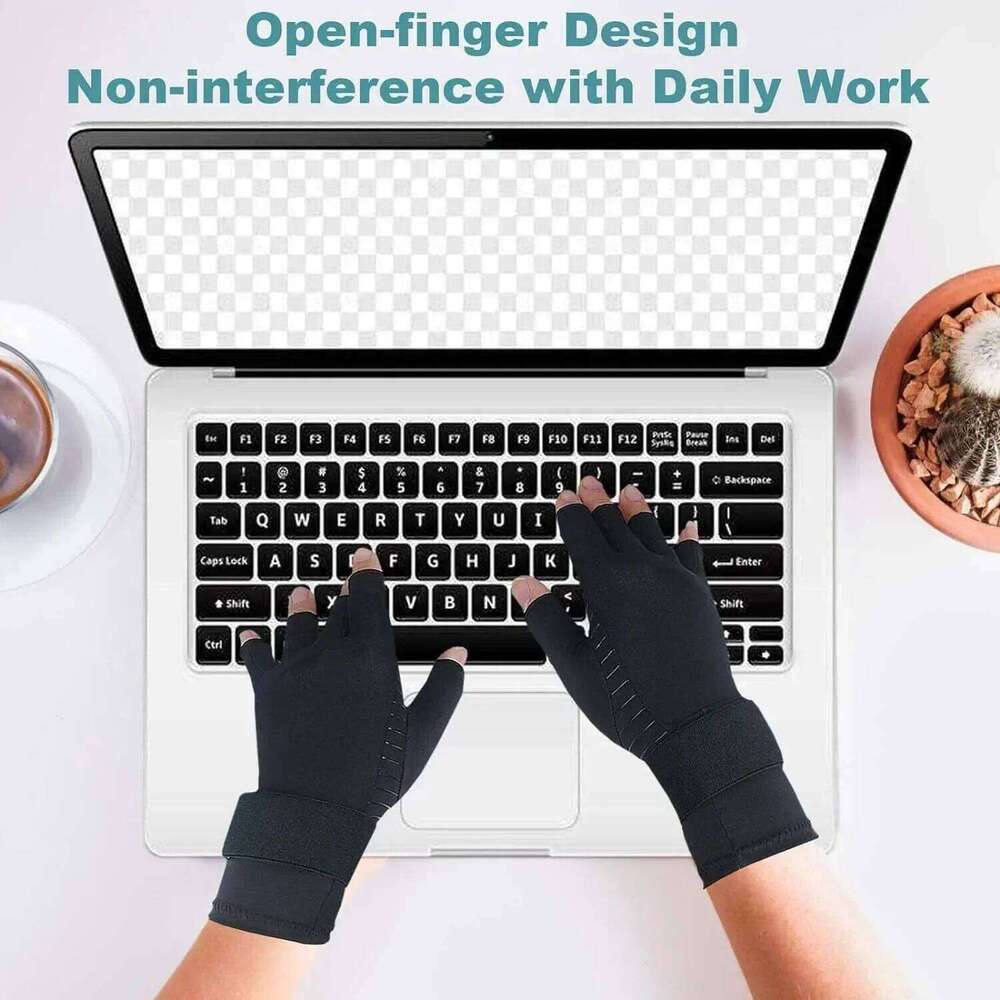 Arthritis Fingerless for Hand Pain,Carpal Tunnel,Rheumatoid,Tendonitis,and Relieve Muscle Pain Compression Copper Gloves XJ260202