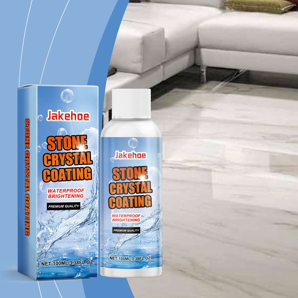 Jakehoe Stone Gloss Enhancer Crystal Coating Agent Kitchen Quartz Tile Countertop Scratch Cleaner Stain Brightener S260202