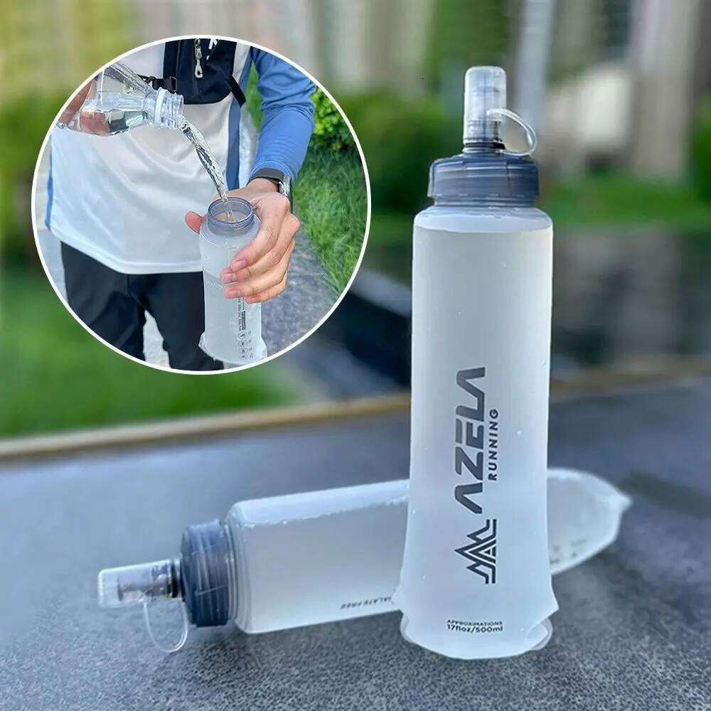 250/500ml Creative Folding Sport Bottle Portable Lightweight Water Cup Camping Hiking Drinkware Kettle Outdoors Z260202