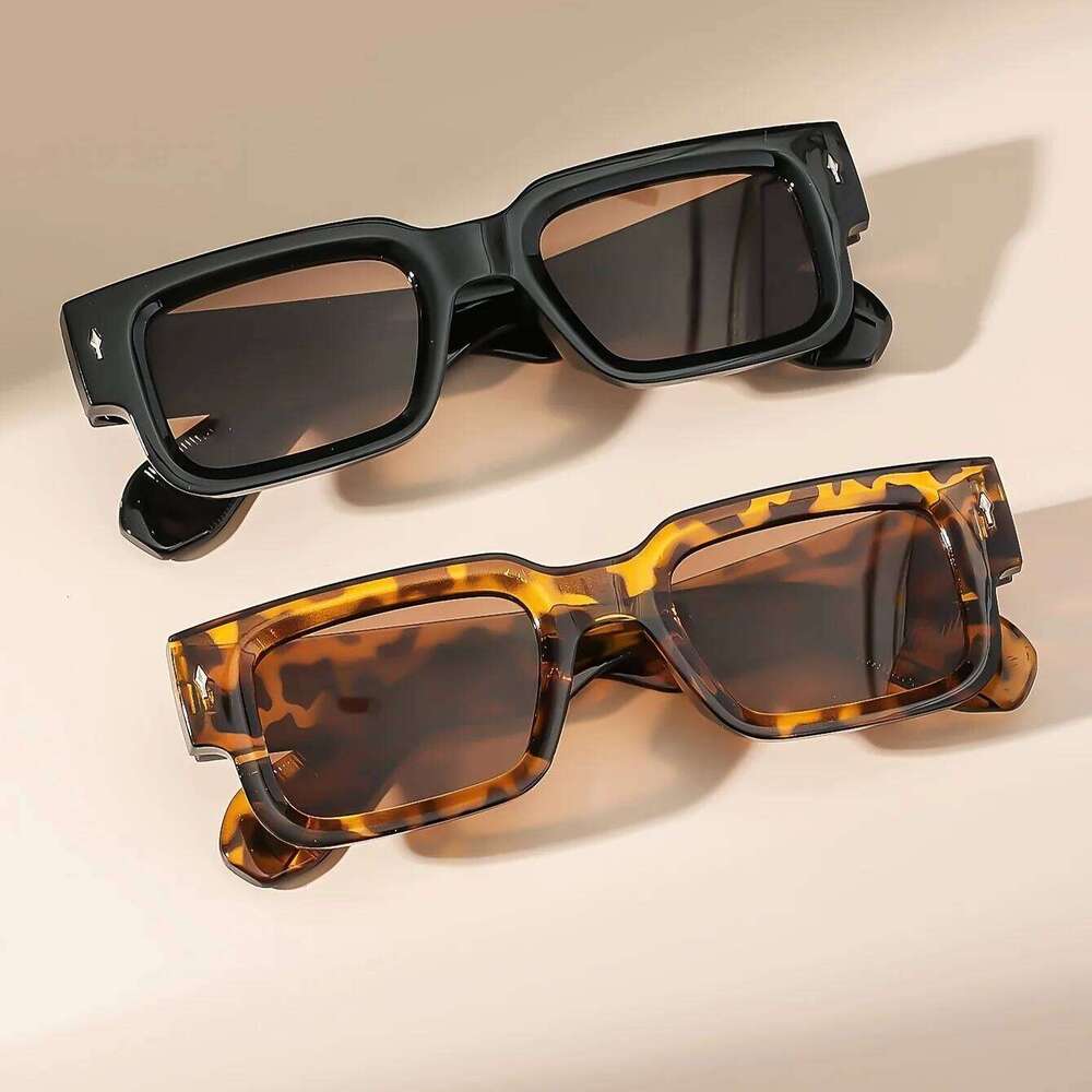 1PC Unisex Retro Square Sunglasses Classic UV Protection Plastic Frame Shades for Outdoor Travel Driving H260202