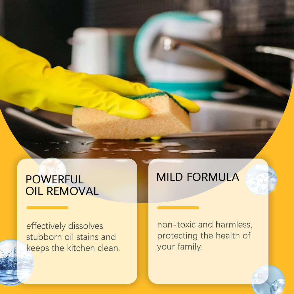 JAKEHOE Kitchen Degreasing Cleaning Spray Heavy Oil Range Hood Stove Cookware Stain Removal Cleaner S260202