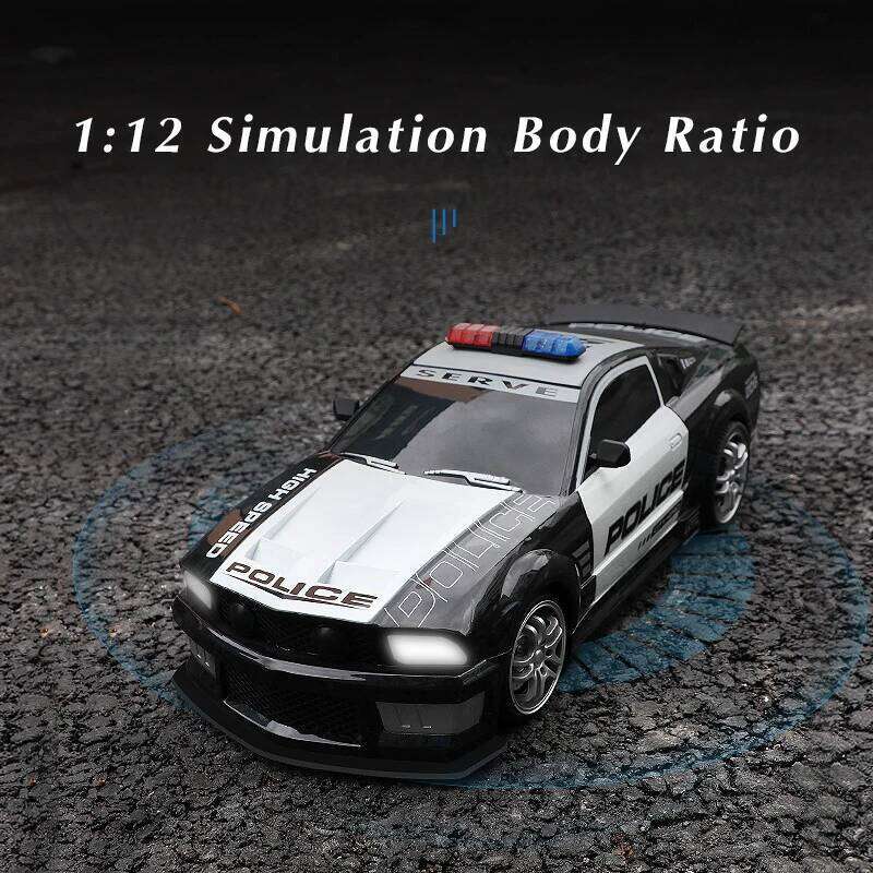 Rc Car Boys Toys 1/12 Remote Control Police with Light Radio Controlled Drift Cars High Speed Children Gift Electric Model Y260131