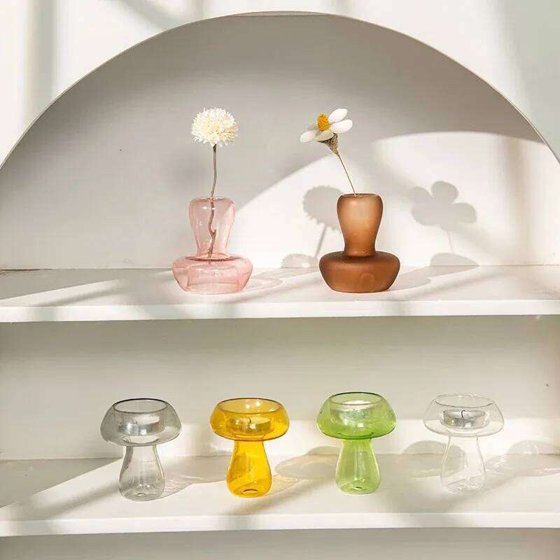 Nordic Handmade Glass Holder, Creative Style, Office/Home Decoration, Candle Holder Suitable for Wedding Celebration Y260131