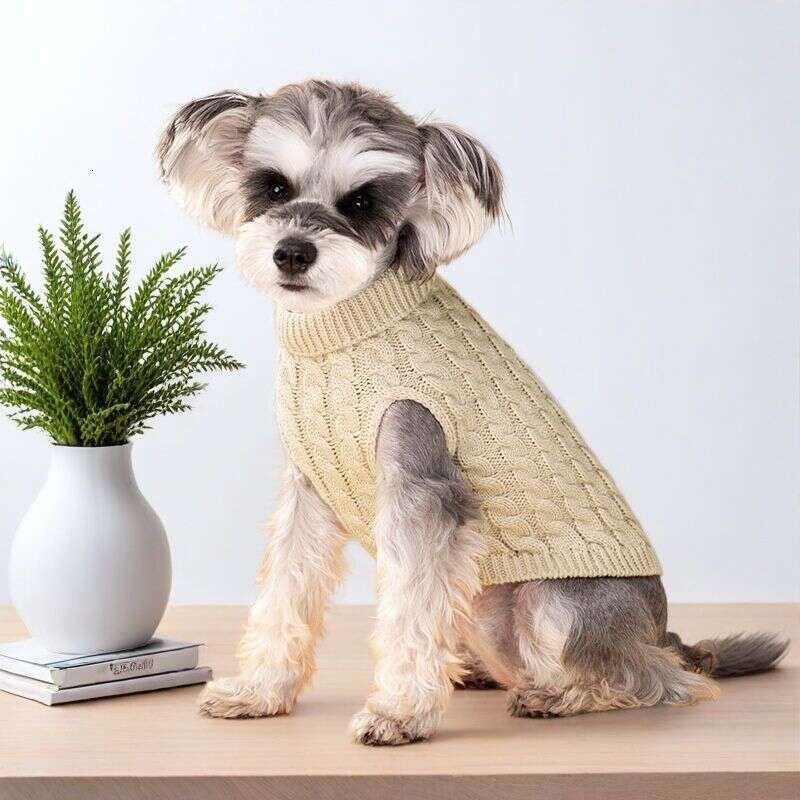 Winter Fashion Solid Color Small & Teddy Dog Sweater Pet Puppy Clothes